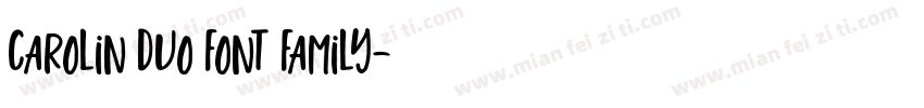 Carolin Duo Font Family字体转换